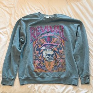 Project Social T Graphic Teal Sweatshirt